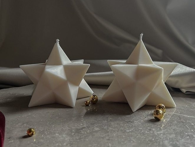 candle star molding silicone mold bougie 3dprint wax moule decor printable housedeco moldmaking design 3d art geometric sculpture house hobby diy craft 3D print model - Mito3D