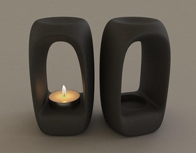 porta vela 011 soporte candelabro candelero menaje vajilla general decoración ligero deco minimalista diseño arte fuego luz contemporáneo casa 3d print model - Mito3D