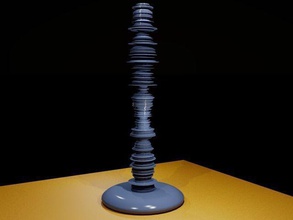 castiçal vaso desafio arte onda sonora candelabro vela casa iluminação suporte cera malha luz decoração 3d print model - Mito3D