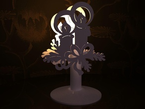 candeliere natale candele lampada anno celebrazione luce casa illuminazione 3d print model - Mito3D