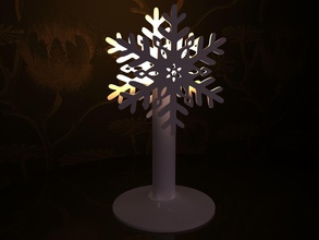 candlestick - snowflake house lamp shadow celebration christmas new year light lighting present 3d print model - Mito3D