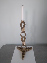 candeliere esagonale candela bastone arredamento luce Casa 3d print model - Mito3D