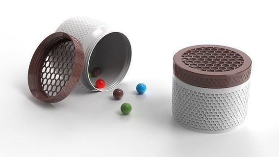 caramella scatola caramelle cibo contenitore design cosmetico filo vaso coperchio bottiglia Casa cucina cenare 3d print model - Mito3D