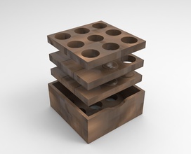 candywood juegos-juguetes cubo 3d la impresión las bolas los agujeros geométricas square forma geométrica creación de prototipos juegos juguetes puzzle 3d print model - Mito3D