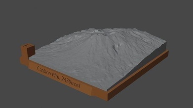 andiamo mtn montagna paesaggio vulcano terreno ambiente natura fotogrammetria elevazione dem scienza 3d print model - Mito3D