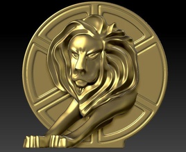 cannes lion art 3d di leone statuetta sculp carattere digitale modellazione zbrush sculture 3d print model - Mito3D