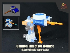 cannon turret transformers ironfist wreckers games toys 3d print model - Mito3D