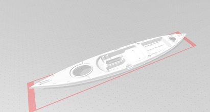 canoe fishing kayak art boat sea ocean desktop hobby diy 3d print model - Mito3D