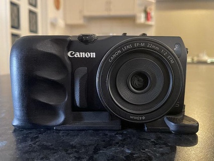 canone eos telecamera presa fatgrip maniglia foto digitale video lente cannone passatempo Fai elettronica 3d print model - Mito3D