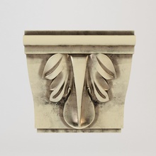 cantilever ev sütun Korint antika sipariş süslü pillar klasik stil kap baş küçük başkentleri cnc fretwork altın sermaye capitel pilaster pilastra dekor 3d print model - Mito3D