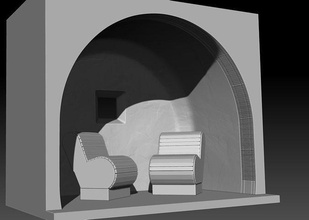 cantine chaise guerres étoiles meubles diorama Jeux jouets 3d print model - Mito3D
