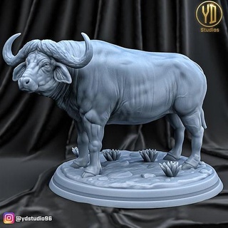 cape buffalo pochita christmas lion 3d resin flexi pokemon capebuffalo 3dmodel 3dprint art sculptures 3d print model - Mito3D