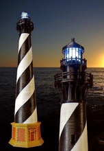 cape hatteras Leuchtturm Haus Beleuchtung Küste navigation - 3d print model - Mito3D