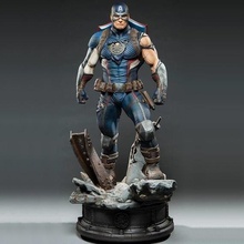 capitán america escultura figurilla armadura hombre personas guerrero estatua arte esculturas 3d print model - Mito3D