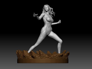 capitán maravilla modelo 3d impresión niña mujer arte personaje estatua capitana esculturas muger chica 2019 cuerpo policia 3dprint 3d print model - Mito3D