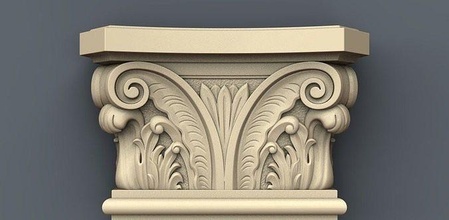 capiteles cnc stl Arte decoración mueble esculturas 3d print model - Mito3D