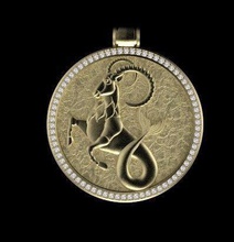 capricorn pendant jewelry zodiacs horoscope zodiac pendants 3d print model - Mito3D