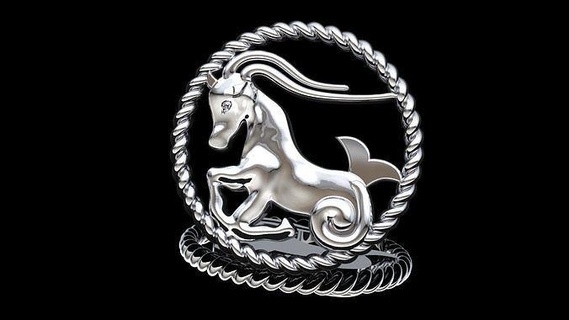 capricorn pendant jewelry pendants capricornio zodiac horoscope astrological sign necklace gold scorpio virgo silver 3d print model - Mito3D