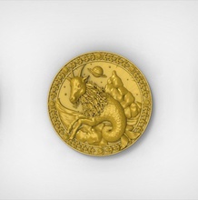 capricornio zodíaco 3d impresión modelo oro joyería joya libra esterlina plata collar platino blanco colgantes 3d print model - Mito3D