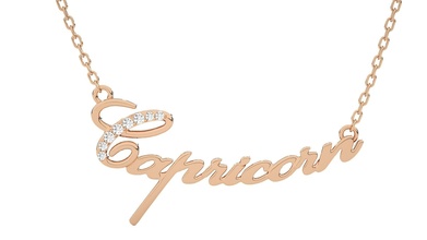 Capricorno zodiaco pendente collana 3dm stl render diamante stampabile gemma gioiello gioielleria oro bianca brillante platino lusso prezioso delicato luce peso 3d print model - Mito3D