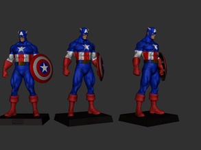 captain america eaglemoss style strength captainamerica avengers marvel print hero 3d resin fdm games toys 3d print model - Mito3D
