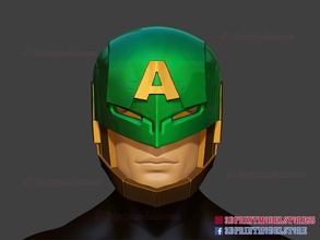 capitão américa capacete saudar hidra supremo maravilha cosplay mascarar bruxas segredo império homem ferro preto viúva jogos brinquedos 3d print model - Mito3D