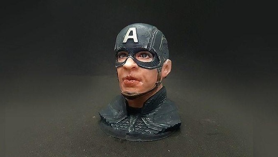captain america head steve rogers avengers endgame bust 3d print ironman chris evans man male hero art sculptures 3d print model - Mito3D