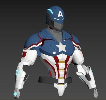 capitaine Amérique secret Empire armure homme fer vengeurs bouclier art 3d print model - Mito3D