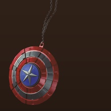 captain america shield necklace pendent jewellery marvel superhero science awesome cool 3d jewelry pendants models 3d print model - Mito3D