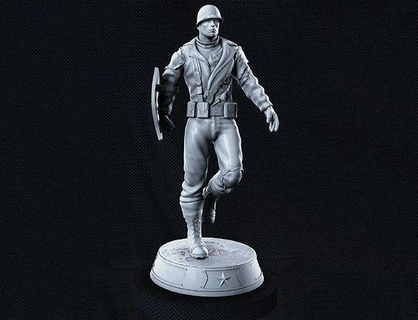 Kaptan Amerika asker 3d model hazır Yazdır süper kahraman Yenilmezler oyunsonu hayret Evans Chris şapka çizgi roman heykel rakamlar minyatürler figürinler dc karakter Sanat heykeller 3d print model - Mito3D
