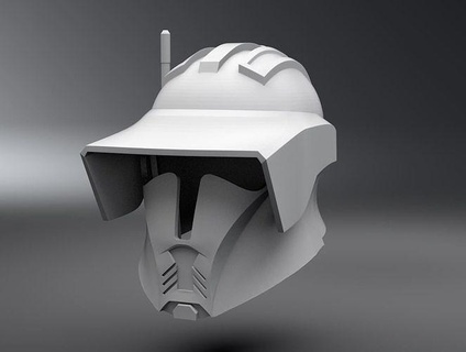 captain helmet fictional star wars scale scan replica toy collectible headgear armor protection hobby diy 3d print model - Mito3D