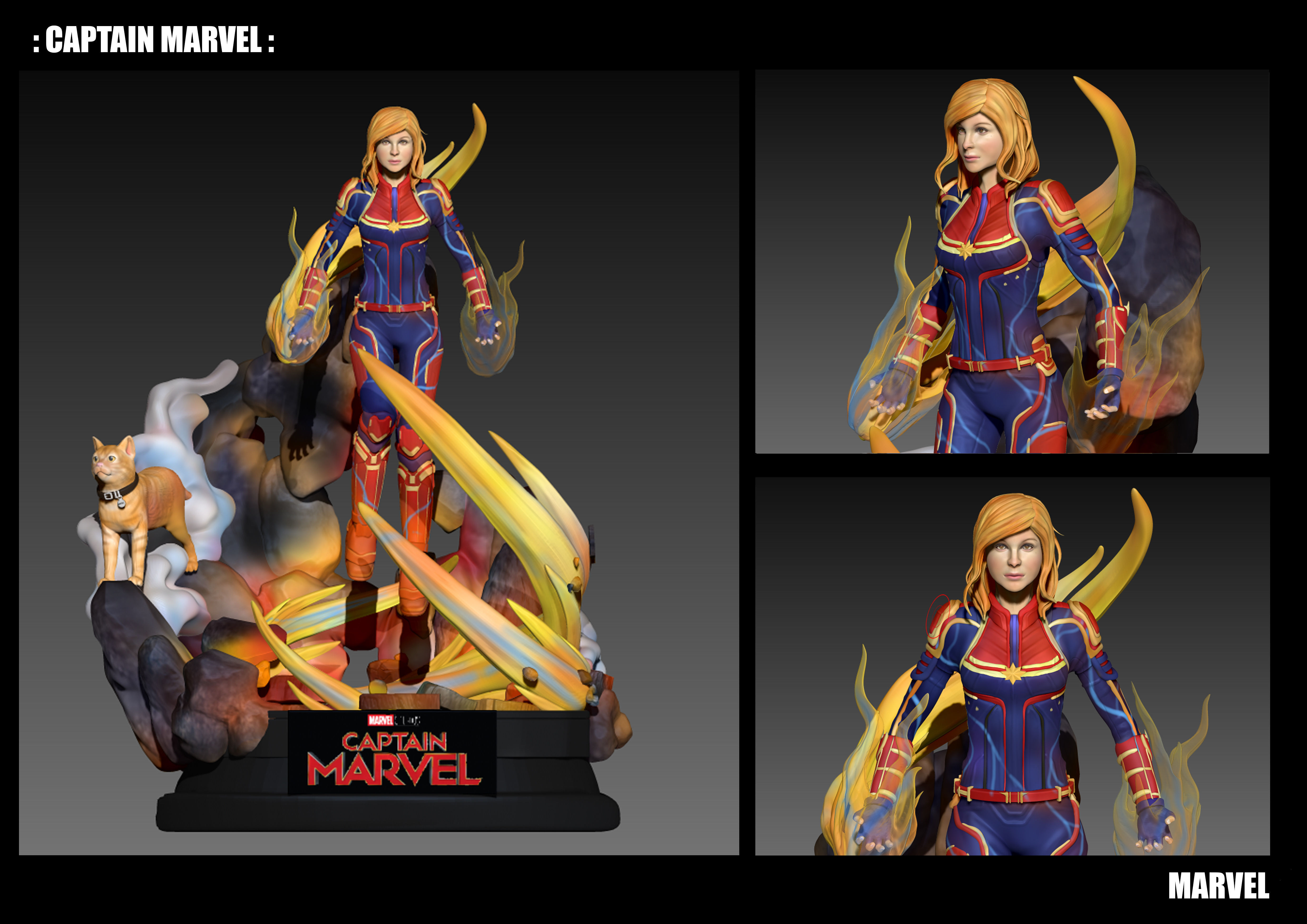 capitán maravilla 3d modelo mcu arte 3dmodel final figura estatua hombre acero araña juegos juguetes 3D print model - Mito3D