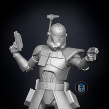 capitaine rex figurine gardien étoile guerres cloner soldat armure mini légion jeux jouets planche 3d print model - Mito3D