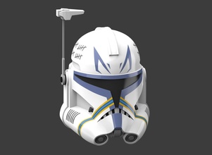 capitão rex capacete tcw 3d impressão modelo cone soldado estrela guerras vader darth malho blaster sabre luz jogos brinquedos 3d print model - Mito3D