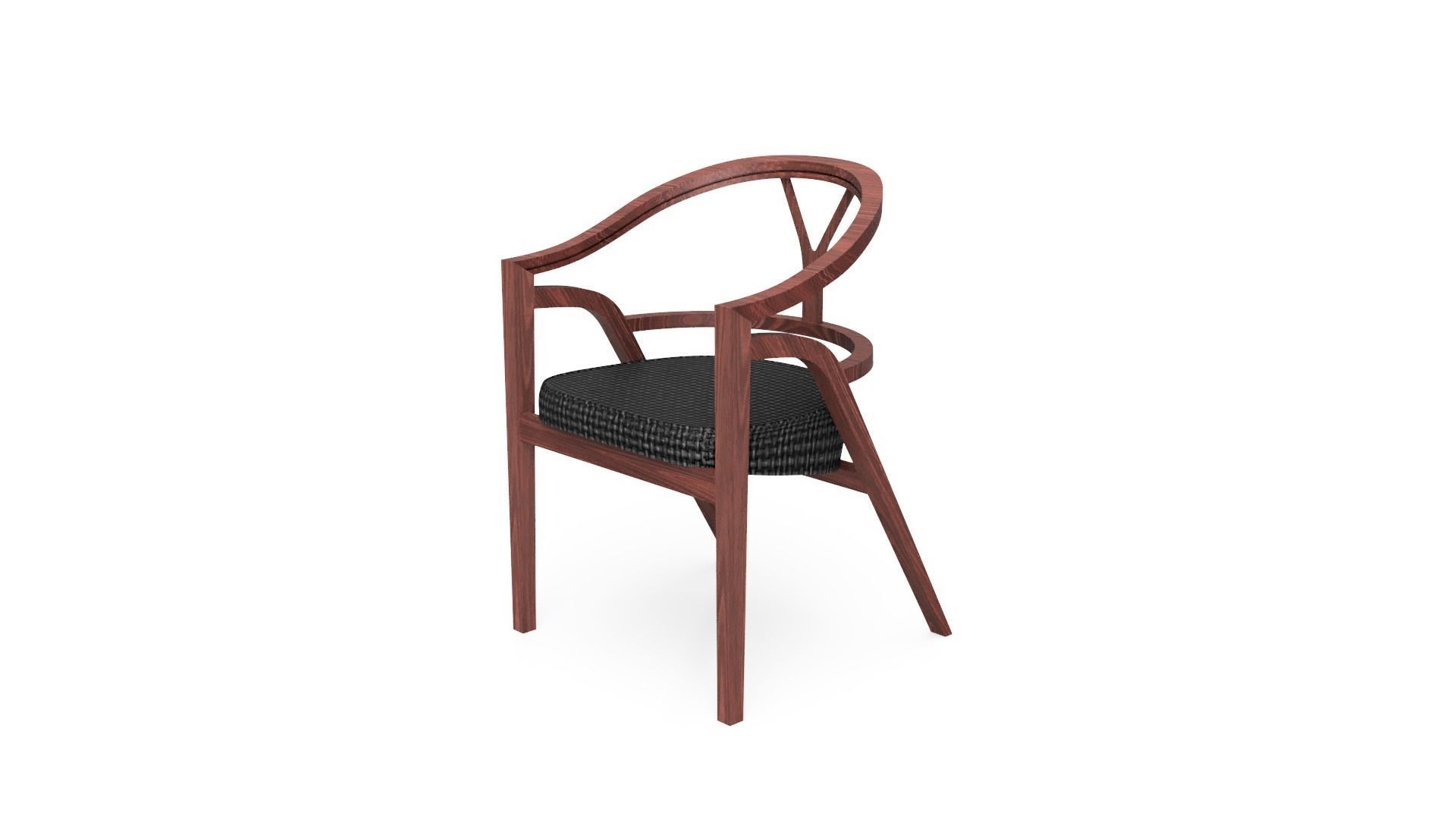 captains chair - edward wormley house furniture dunbar stool 3D print model - Mito3D
