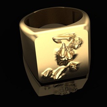 la captivité de l'anneau bijoux or d'argent joyau imprimable gem anneau mode bague en jeune fille femelle livre sterling les anneaux 3d print model - Mito3D