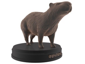 capybara imprimable mammifère safari zoo sauvage animal nature impression jouet jouets réel réaliste statue art sculptures africain 3d print model - Mito3D