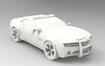 Wagen Camaro Fahrzeug 3d 3dmodel cg Spiel 3dprint druckbar stl Hobby DIY Automobil 3d print model - Mito3D