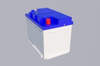 car battery box plastic container storage industrial science engineering 3d print model - Mito3D