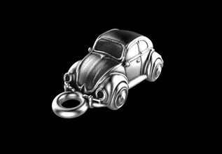 voiture charme bijoux pendentifs scarabée norme argent pendentif volskwaggen jouet miniature imprimable esquive décret coche colgante muscle or bijoutiers 3d print model - Mito3D