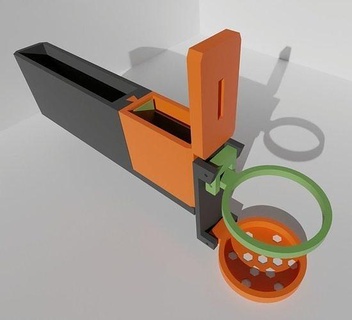 car coinbox foldable cup holder coin box organizer accessories modular usb hobby diy automotive 3d print model - Mito3D