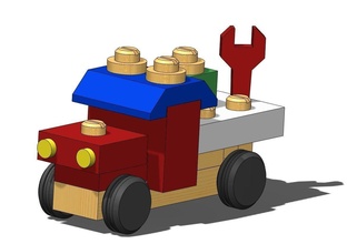 coche vehiculo constructor niños juguete niño Lego chico juegos juguetes rompecabezas 3d print model - Mito3D