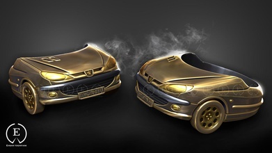 car ring jewelry silver gold rings 3d print model - Mito3D
