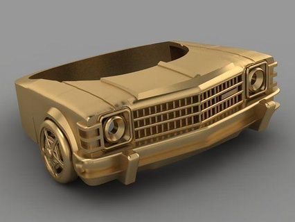 voiture bague véhicule électronique classique conception sport technologie or argent niloufar mishahidi bijoux anneaux 3d print model - Mito3D