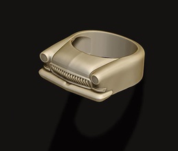 wagen ring 5 fahrzeug retro klassisch jahrgang sowjet ussr antiquität russisch legendär alte alt schmuck rand reifen oldtimer berühmt gold silber ringe 3d print model - Mito3D