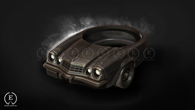car ring jewelry car camaro 3dprint silver rings 3d print model - Mito3D
