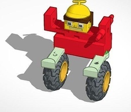 Wagen Roboter Maschine Rad Fahrzeug Spiele Spielzeuge 3d print model - Mito3D