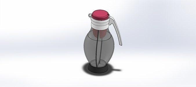 carafe bowls decanter glass wine drink kitchen interior bottle jug glassware house dining 3d print model - Mito3D