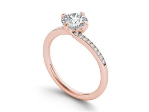 quilate diamante anillo oro joyería joya imprimible plata anillos Boda compromiso brillante platino libra esterlina Moda 3d print model - Mito3D