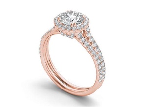 quilate diamante anillo joyería joya oro imprimible plata anillos Boda compromiso brillante platino Moda 3d print model - Mito3D